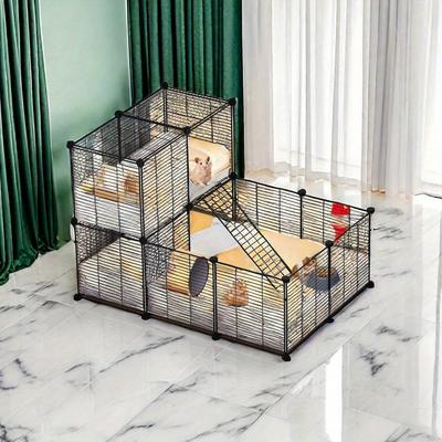 TEMU Waterproof Metal Guinea Pig Playpen Hamster House Rabbit Ferret Cage 41