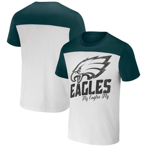 Cremefarbenes T-Shirt im Farbblockdesign der Philadelphia Eagles aus der NFL x Darius Rucker-Kollektion von Fanatics für Herren