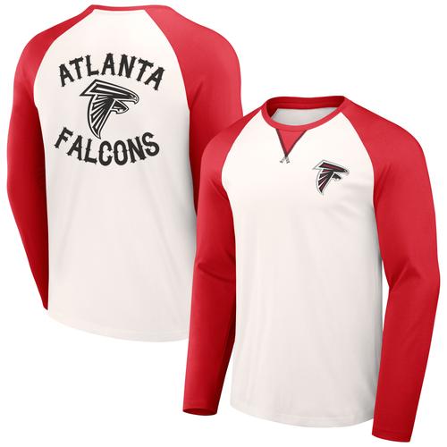 Creme/Rot NFL x Darius Rucker Collection von Fanatics Atlanta Falcons Langarm-Raglan-T-Shirt für Herren