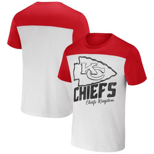 Cremefarbenes Kansas City Chiefs-T-Shirt im Farbblockdesign der NFL x Darius Rucker-Kollektion von Fanatics für Herren