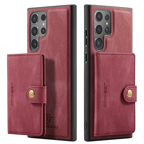 Handy Hülle Handyhüllen Für Samsung Galaxy S25 S24 S24 FE S23 S22 S21 Ultra Plus A55 5G A35 5G A15 A14 Rückseite Mit Ständer Magnetisch Unterstützt kabelloses Laden Retro TPU PC PU-Leder Image