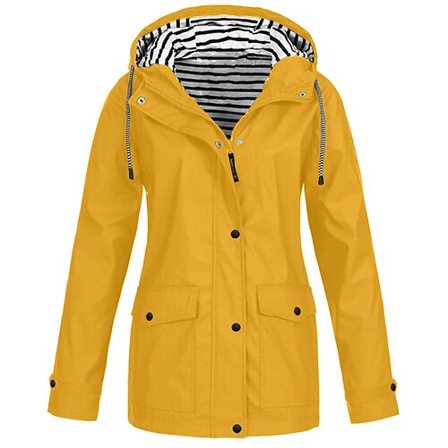 Damen Wanderjacke Winter Herbst Draussen Wasserdicht Winddicht Multi-Pocket Frontreißverschluss 3-in-1-Jacke Leichte Jacke Vollreißverschluss Camping / Wandern / Höhlenforschung Reisen Dunkel Braun Image