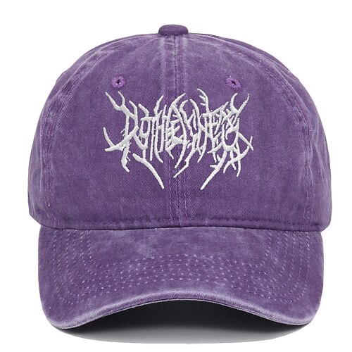 Per uomo Cappellino da baseball Cappello da sole Cappello da camionista Nero Viola Cotone Regolabile Lavato Di tendenza Da tutti i giorni Festival Pop art Modello Casual / quotidiano