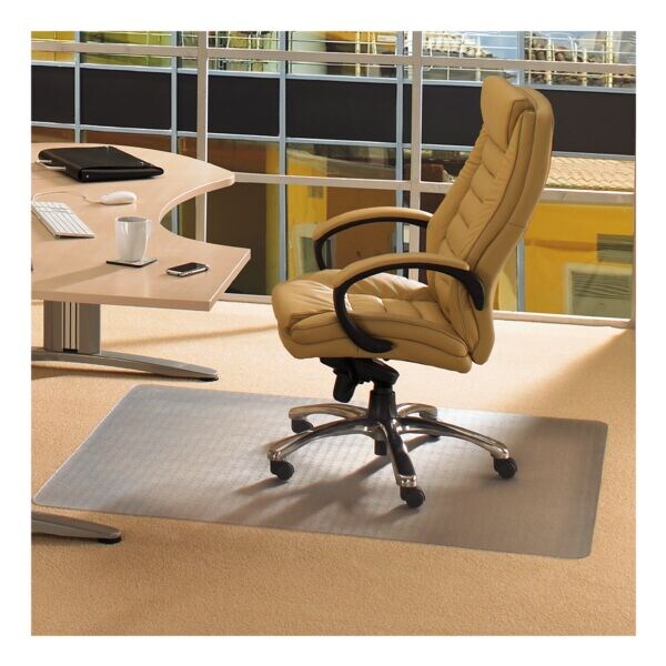 FLOORTEX Bodenschutzmatte 116x150 cm, rechteckig, für niederflorigen Teppichboden transparent, 116 cm Image