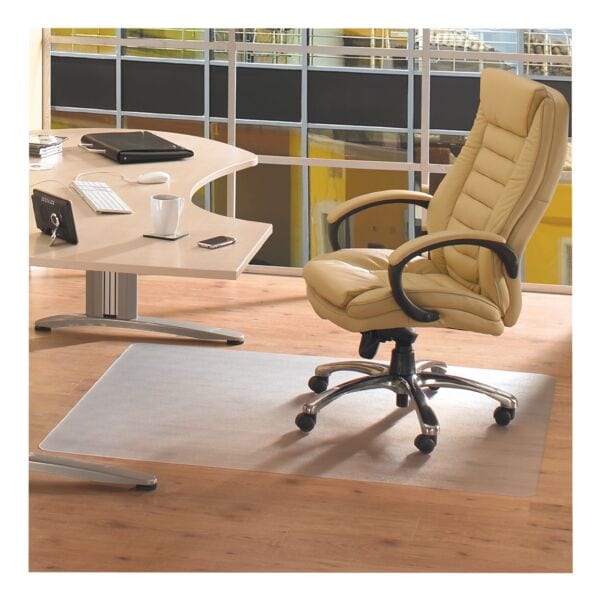 FLOORTEX Bodenschutzmatte 116x150 cm, rechteckig, für Hartboden transparent, 116 cm