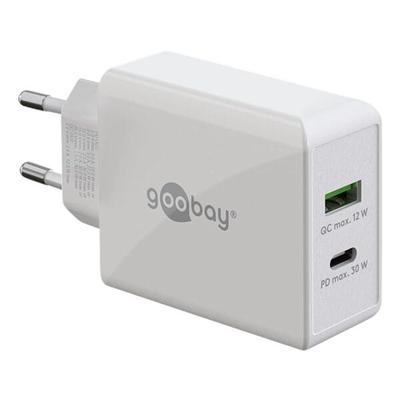 goobay Schnellladegerät Dual USB-C PD