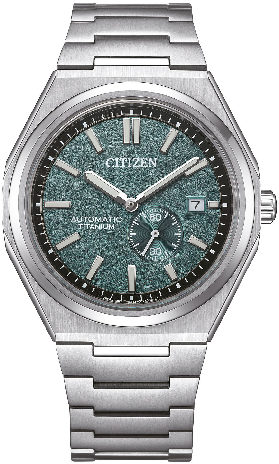 Automatikuhr CITIZEN, silber (titansilberfarben, grün), Armbanduhren, Damen, Automatikuhr, Armbanduhr, Herrenuhr, Damenuhr, Titan, Saphirglas, bis 10bar wasserd.