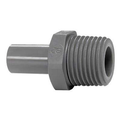 John Guest® PM050821S 5/16" x 1/8" NPTF Gray Acetal Push-To-Connect Stem Adapter
