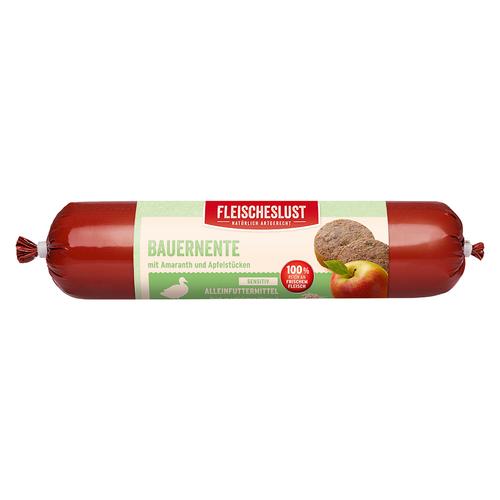 6x800g Bauern-Ente mit Amaranth & Apfelstücken Fleischeslust Hundefutter nass getreidefrei