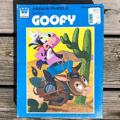 Disney Games | ‘Cowboy Goofy’ 100 Pc Puzzle! Euc! | Color: Blue/Green | Size: Os