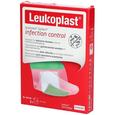 Leukoplast Leukomed Sorbact steril 8x10 cm 3 St Verband Image