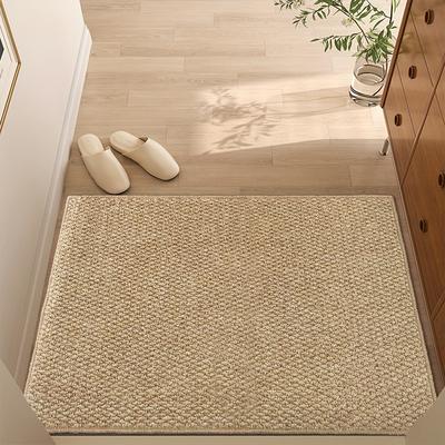 TEMU Jute-like Textured Door Mat: Soft, Absorbent, And Easy To Clean For Indoor And Outdoor Use - Suitable For , Bedrooms, And More Image