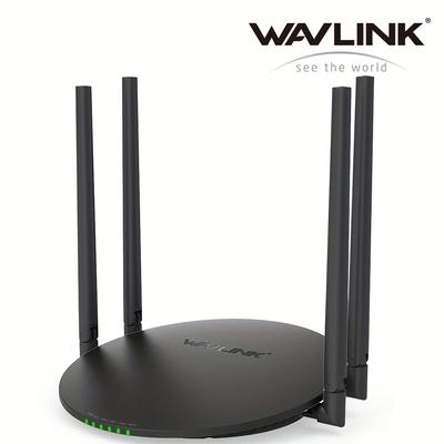 TEMU Wifi Router 1200mbps, Wavlink Wireless Router Dual Band 5ghz+2.4ghz Wifi 5 Router With 100mbps Wan/lan, Internet Router Long Range Coverage For Computer, Home & Office, Supports Router/repeater Mode