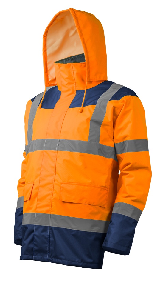 Parka matelassée Keta à haute visibilité orange/marine T M COVERGUARD 7KETOM