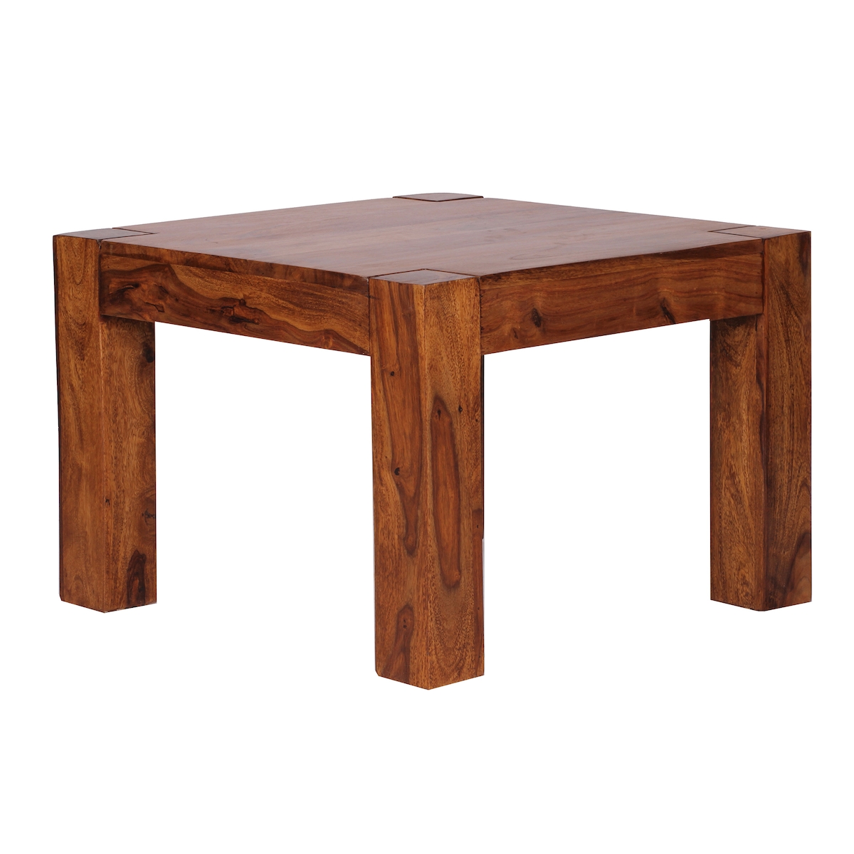 FineBuy Massiver Couchtisch 60 cm Holz Tisch Massiv Wohnzimmertisch Beistelltisch Image
