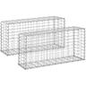 Gabion - 2 pcs. - 102 x 32 x 51 cm Clôture en gabion Grillage gabion