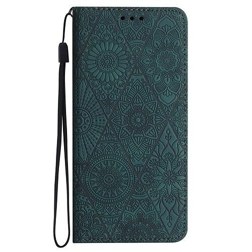 téléphone Coque Pour Samsung Galaxy S25 S24 S24 FE S23 S22 S21 Ultra Plus A55 5G A35 5G A25 A15 Coque Arrière avec Support Magnétique Emplacement Carte Rétro faux cuir