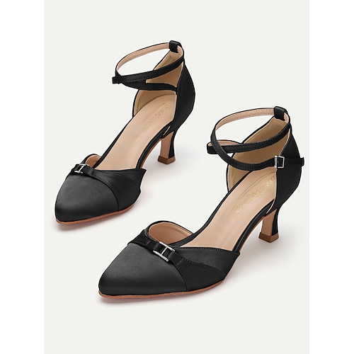 Escarpins à bride cheville en satin rose pour femmes avec détail nœud – chaussures de mariage ou de fête élégantes avec talon moyen pour les occasions formelles