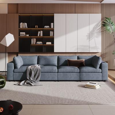 Modular Sofa with USB, Wireless Charging, and Speakers