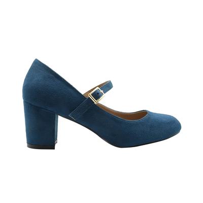 Where's That From - Damen Riemchenschuhe "Araceli", Wildleder (Marineblau)