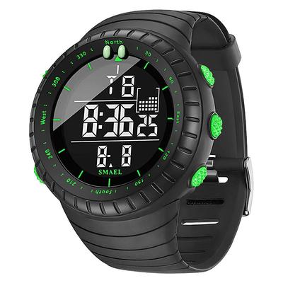 SMAEL New Fashionable Trendy Men's Electronic Watch Sports and Leisure Decoration Night Light Waterproof Calendar Display Alarm Clock Men's Watch