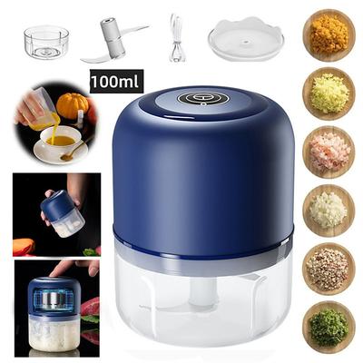 Electric Garlic Machine Ginger Masher Blender Kitchen Vegetable Meat Pepper Grinder USB Charging Garlic Machine Shredder