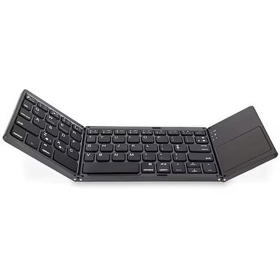 Mini Wireless Keyboard Bluetooth Touchpad Portable Magnetic Triple Folding Keyboard for Windows Android IOS iPad Phone