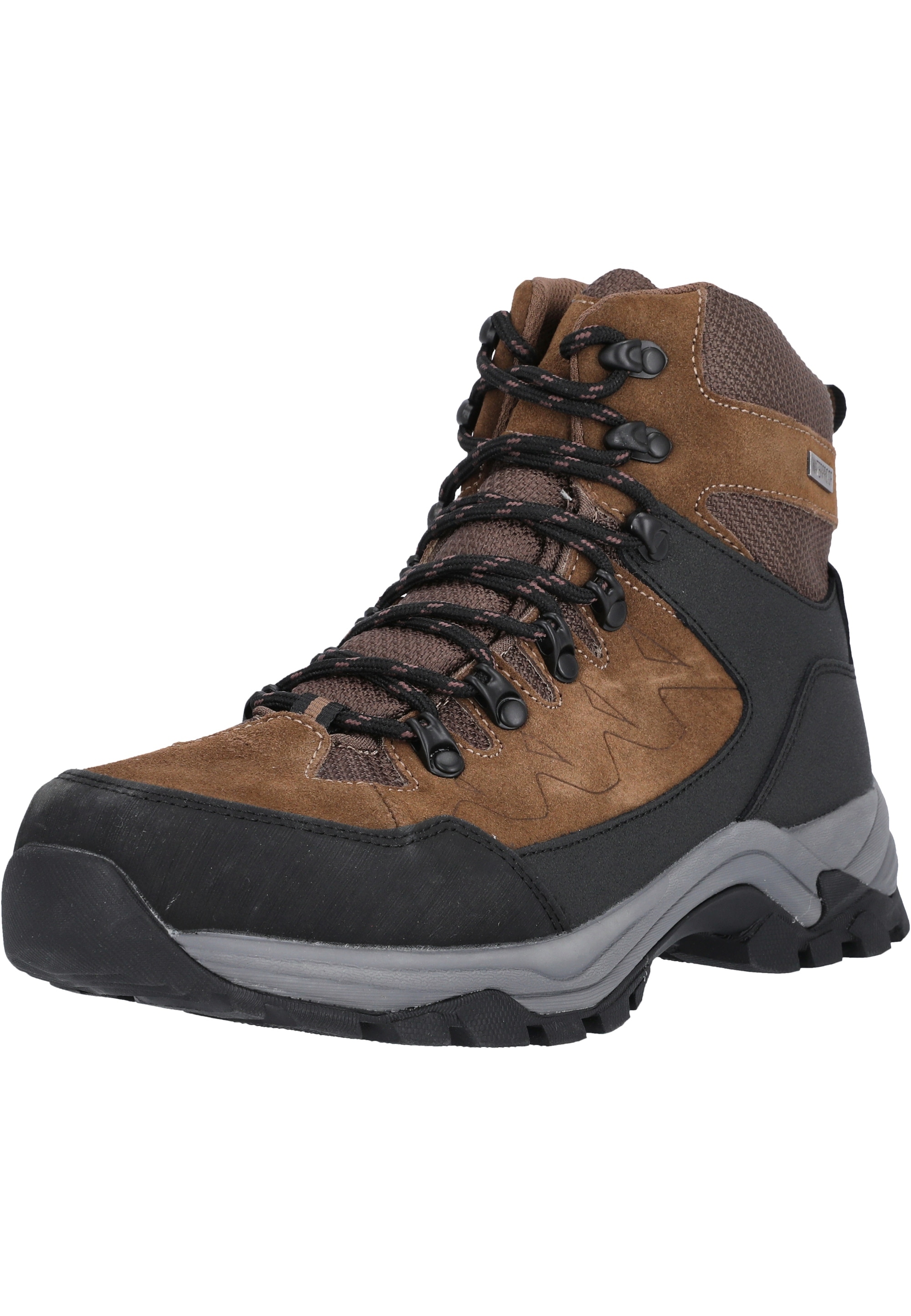 Stiefel WHISTLER "Detion", Gr. 42, braun (braun, schwarz), Kunstfaser, Polyurethane, Rindsleder, Casual, Schuhe, mit wasserdichter Funktion