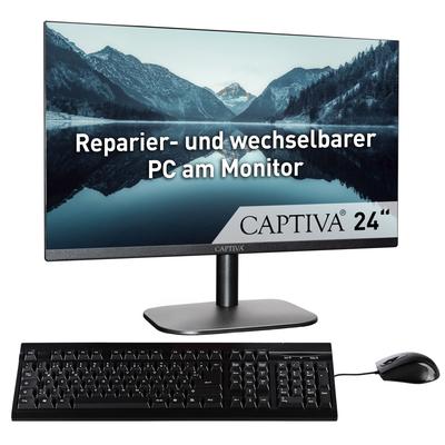 CAPTIVA All-in-One PC "All-In-One Power Starter I84-884", schwarz, ohne Betriebssystem, 32 GB RAM 1000 GB SSD, Computer