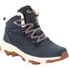 Outdoorwinterstiefel JACK WOLFSKIN "EVERQUEST TEXAPORE MID W", Damen, Gr. 42, blau (schwarz, blau, off, weiß), Leder, Textil, sportlich, Schuhe, Winterboots, Snowboots, Winterschuhe, wasserdicht & gefüttert
