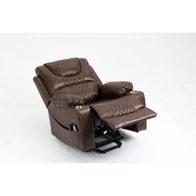 Silent Lift Motor Recliner Multi-Function Massage Chair Brown