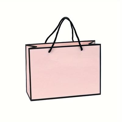 TEMU Fresh Pink Paper Gift Bags - Multiple Sizes, Any Occasion Image