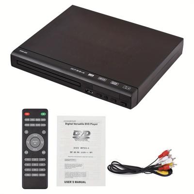 TEMU Lixida Dvd-225 Home Dvd Player Dvd Cd Disc Player Player Av Output With Remote Control