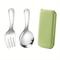 TEMU Stainless Steel Camping Utensil Set: Portable Fork & Spoon Combo For Outdoor Adventures - Polished Stainless Steel