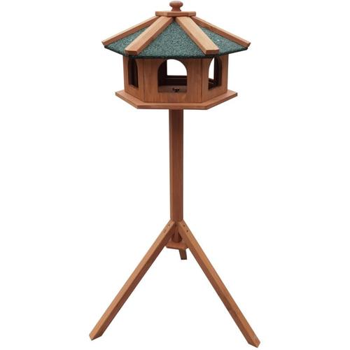 Toboli - Vogelfutterhaus 115 cm mit Dreifuß, Vogelhaus aus Holz, wetterfestes Vogelfutterhäuschen