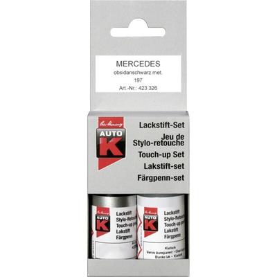 Lackstift Mercedes Obsidianschwarz met. 197 2x 9ml Autoreparatur - Auto-k