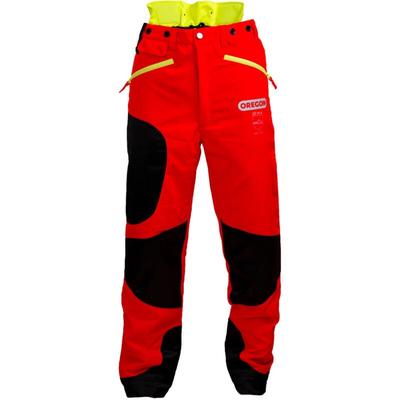 Schnittschutzhose Waipoua Rot/Schwarz/Gelb Größe 3XL - Oregon Image