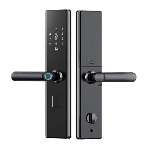 Smart Lock für Zuhause, Diebstahlschutztür, Holztür, intelligentes Türschloss, elektronisches Passwortschloss, Türschloss Image