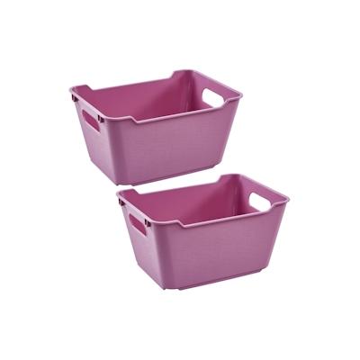 Keeeper Lotta - Packung mit 2 Aufbewahrungsboxen, 1,8 Liter, 19,5 x 14 x 10 cm, Himbeere, Polypropylen Image