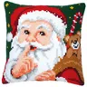 Coussin point de croix ""Saint Nicolas