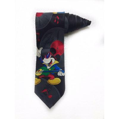 Disney Accessories | Disney Mickey Unlimited Mickey Mouse Rock Roll Record Guitar Vintage Tie Cartoon | Color: Black | Size: Os