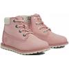 Schnürboots TIMBERLAND "POKEY PINE MID LACE UP WITH ZIP BOOT", Damen, Gr. 25, rosa, Leder, Synthetik, sportlich, Schuhe, Winterstiefel, Schnürstiefel, Winterschuhe