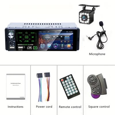 TEMU 1 Din 4.1 Car Car Mp5 Hd Capacitive Autoradio Rds Usb Aux+rear (optional)