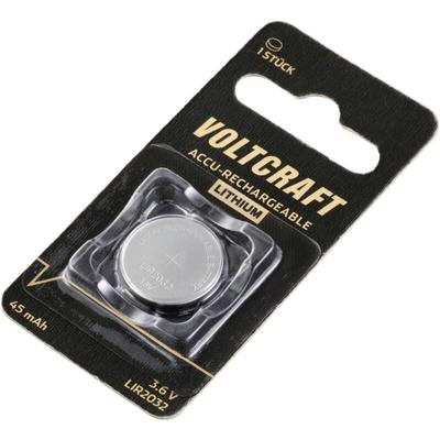 Voltcraft - LIR2032 Knopfzellen-Akku lir 2032 Lithium 45 mAh 3.6 v 1 St. Image
