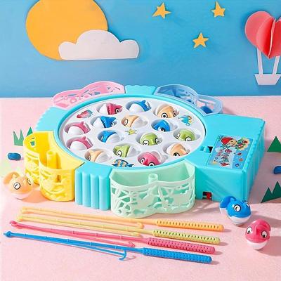 Fishing Toys, Hook Electric Spin With Music, Size Models Optional, Blue And Pink, Toys And Gifts For Kids, Cute Stickers, Practical Birthday And Christmas Gifts easter gift