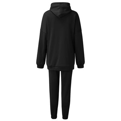 Comfry Fleece Women's Sweatshirt Hoodie Warm Long Sleeve Hooded Black Spring Fall