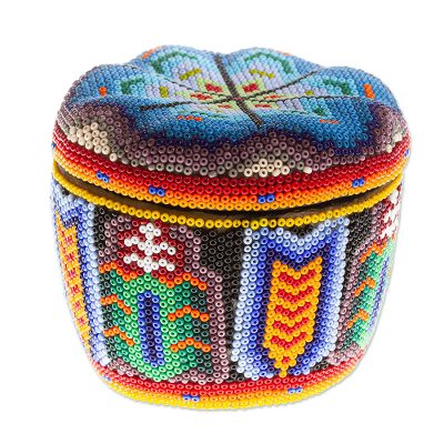 Precious Peyote,'Artisan Crafted Huichol Decorative Box'