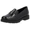 Loafer RIEKER, Damen, Gr. 38, schwarz, Lacklederimitat, glänzend, modisch, Schuhe, Slipper, Schlupfschuh, Collegeschuh mit kleinen Gummizügen