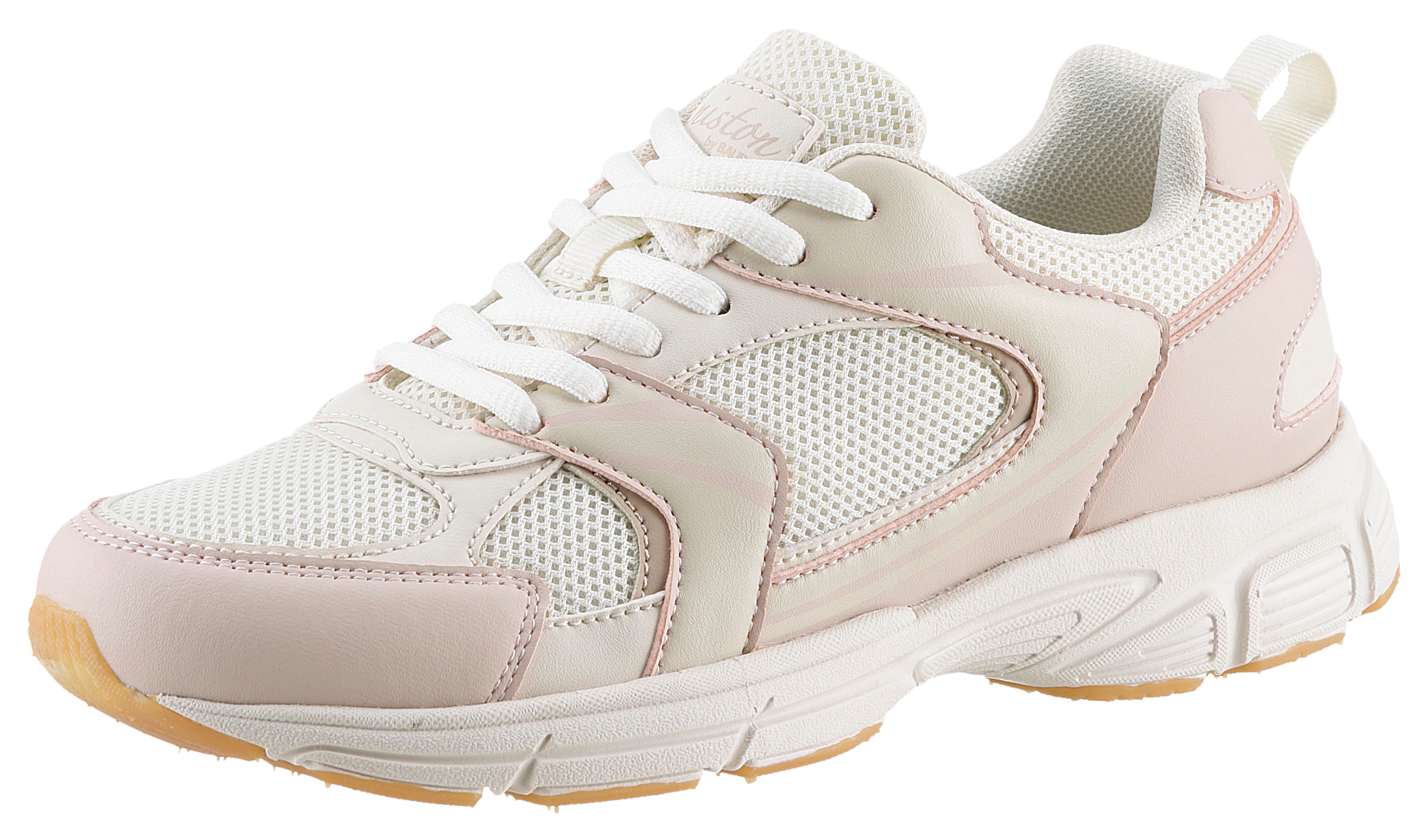 Sneaker ANISTON SHOES, Damen, Gr. 37, rosa (beige, rose), Lederimitat, Textil, Schuhe Modernsneaker Sneaker low Ugly Shoes, Freizeitschuh, Halbschuh, Schnürschuh - NEUE KOLLEKTION