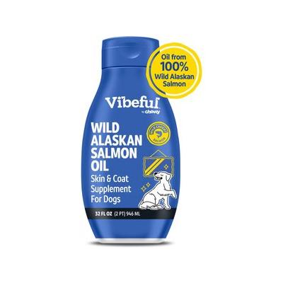 Vibeful Wild Alaskan Salmon Oil Liquid Skin & Coat Supplement for Dogs and Cats, 32-oz bottle
